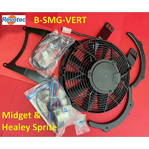 Revotec Cooling Fan Kit - MG Midget and Austin Healey Sprite 1958 -1968.    B-SMG VERT