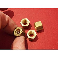 Brass Nut. 3/8" UNC. Manifold & Down-pipe  (Sold as a Set of 4)  108951-SetA