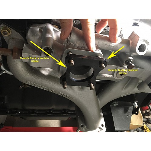 S.U Carburettor & Stromberg 175 Phenolic Block to suit HD6 & HS6 SU Carburettors.   112866.