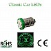 CLASSIC CAR LED 48 Lumen 8 SMD LED Flat Bulbs Dashboard & Gauge Lighting  Green  12VE10SHGR