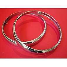 MGA  Austin Healey  Sprite 7" Chrome Headlamp Rings     (Sold as a Pair)     142001-SetA