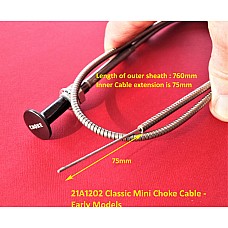 Choke Cable -  Classic Mini Early Models Inscribed CHOKE  (Non Locking)   21A1202