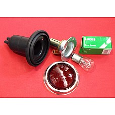 Lucas L488 Red Glass Stop and Tail Lamp Unit Reproduction  (Includes Lucas LLB380 12v 21/5w stop / tail bulb)     3H1814