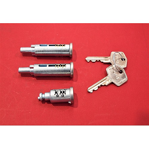 Classic Mini Mk3 & Mk4  Push Button Type Door Handles Lock Barrel Set with Keys   BARRELSET