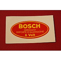 Bosch 6 Volt Coil Oval Sticker  45mm long   BBIT08