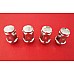 Mini Wheel Nut Chrome 3/8 UNF Large 60 degree Seat   (Set of 4 )  CN5-SetA