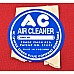 AC Branded Air Filter Box Label   - Vinyl Sticker ( 38mm Diameter)   CRST187