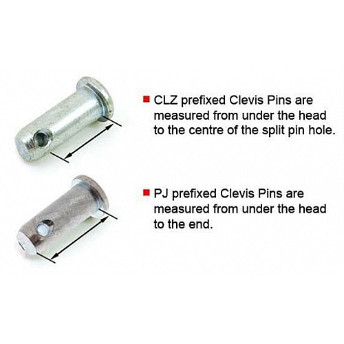 Clevis Pin 5/16 diameter by 1/2 long Clutch or brake master cylinder  CLZ512.