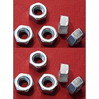 M6 Bright Zinc Coated Nut  (6mm Thread)  ( Sold as a Pack of 10 )    FS106047-SetA