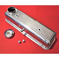 Polished Alloy Rocker Cover Triumph Herald & Triumph Spitfire 1296 & 1500 (inc Rocker Cover Gasket - Cork)  GAC4067-SetA
