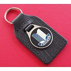 Triumph Hand Stitched Leather Key Fob with Triumph Blue Shield Logo   GAC6053XBLUE