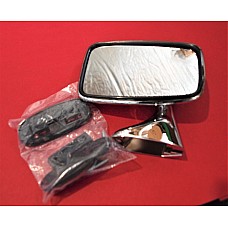 Stainless Steel Door Mirror Anti Dazzle Flat Glass Left Hand  TEX Branded  M68991  GAM216A