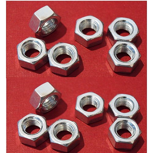 3/8 UNF Full Nut.- Zinc Plated      (Sold as a set of 12)      GHF202-SetA