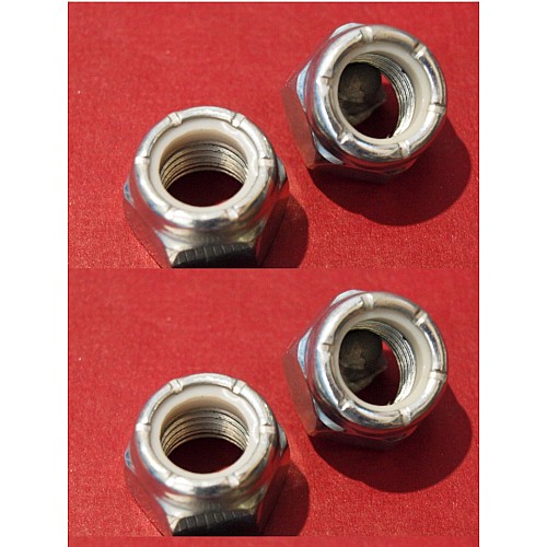 7/16 UNF Nyloc Nut  Zinc Plated  - (Sold as a Set of 4)    GHF224-SetA