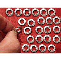 3/8" Spring washer - (Outer Diameter 11/16" or 17mm)   Zinc plated. Set of 24   GHF333-SetA