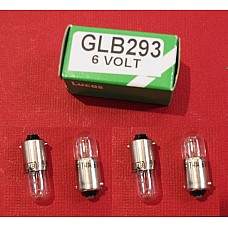 Lucas 6V 4W Instrument bulb LLB293   Sold as a Set of Four   GLB293-SetA