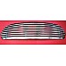 Classic Mini Grille Kit with Surrounds and Bonnet Lip. Full Louvre Slat Style. Bright Alloy     GRILLE05