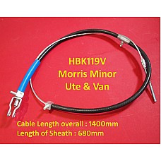 Morris Minor Van & Ute Handbrake Cable. HBK119V