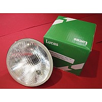 Lucas Headlamp 7"  H4 Halogen type fitting  (Right Hand Drive Headlight)  with Pilot - Park Light Holder   LUB383LUCAS