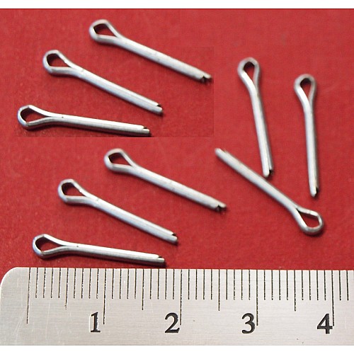 Steel Split pin. 2mm x 14mm   (5/64 diameter x 35/64) long. (Sold as a Set of 9)  PS103121-SetA