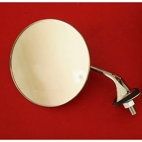 Lucas Style Round Wing Mirror. Left Hand Side WM1907. Lucas Style Round Wing Mirror. Left Hand Side WM1907.