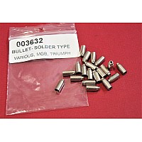 Bullet Connector - Solder bullet connectors.  (Sold as a pack of 20)       003632-SetA