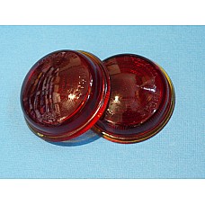 Lucas L488 Red Glass Lamp Lens only  (the Flat Lens)   Landrover ( Sold as a Pair )  7H5183LUCAS-SetA