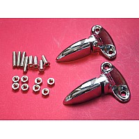 Classic Mini Boot Lid Hinges. Chrome plated. (Sold as a pair)   8B12601