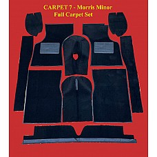 Morris Minor Full Carpet 11 Piece Set - Black  CARPET7
