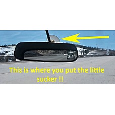 Classic Mini Rear View Mirror Anti-Vibration Suction Pad.     CRT10004