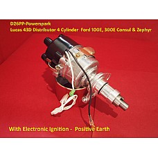 Powerspark Lucas 43D Distributor with Electronic Ignition Ford 100E  300E Consul & Zephyr 4 Cylinder - POSITIVE EARTH   D26PP-Powerspark