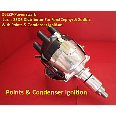 Powerspark Lucas 25D6 Distributor For Ford Zephyr & Zodiac 6 Cylinder Engines with Points & Condenser    D62ZP-Powerspark