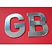 Stainless Steel GB Badge Letters  for British Classic Cars  DAM100690MS