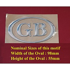GB Badge Letters Oval Self Adhesive for British Classic Cars  DAM100692MS