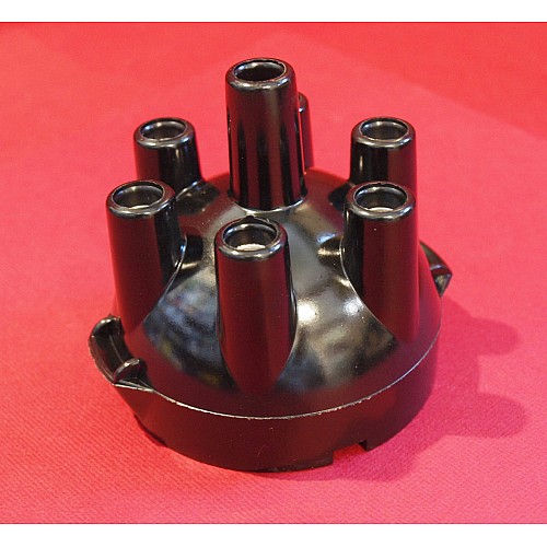 Lucas Type 6 Cylinder Distributor Cap - Lucas 25D6 Distributor  Push in HT Connections   GDC115