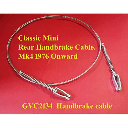 Classic Mini Rear Handbrake Cable. Mk4 1976 Onward. GVC2134