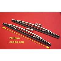 Classic Mini Stainless Steel 11" Wiper Blade for Heavy Duty Wiper Arms. (7.1mm Bayonet)  (Sold as a Pair) GWB220-SetA