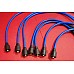 Powerspark HT Ignition Lead Set  Ford Zodiac Zephyr Mk2 & Mk3 6 Cylinder Performance Double Silicone HT Leads 8mm Black  L12-Blue