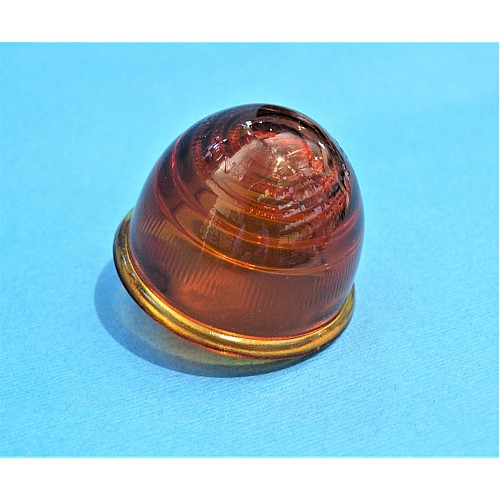 L594 Lucas Amber Glass Light Lens. Beehive Lens LKB210