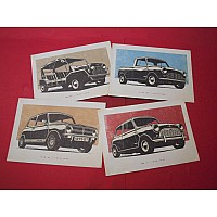 Set of 4 Dooderwear iconic Classic Mini Printed Postcards. Retro Look .6 inch x 4 Inch (4 cards in the Set) MSA2222