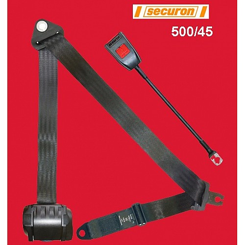 Securon Inertia Reel Front Seat Belt and Anchor  Black (Vertical Reel )  Securon-500/45