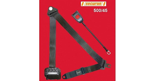 Securon Inertia Reel Front Seat Belt and Anchor Black (Vertical Reel )  Securon-500/45 - Securon-500/45