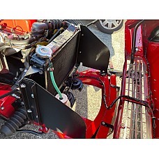 Radiator Airflow Deflector Boards - Triumph Spitfire Models - Powder Coated Aluminium - Satin Black 706843-4-PC