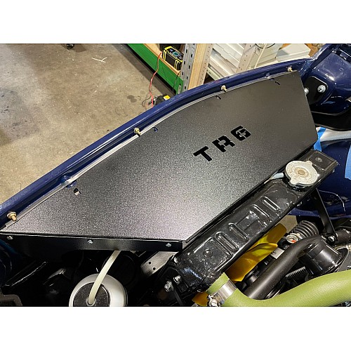 Radiator Cowl - Air Duct - Triumph TR6 Carburettor Models - Powder Coated Aluminium - Satin Black  910441-PC