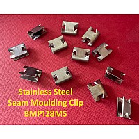 Classic Mini Stainless Steel Seam Moulding Clip. (set of 12) BMP128MS-SetA