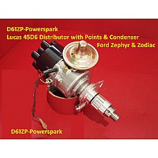 Powerspark Lucas 45D6 Distributor Ford Zephyr & Zodiac 6 Cylinder Engines with  Points & Condenser   D61ZP-Powerspark