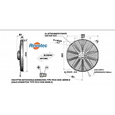 Revotec Comex High Power Fan - 15.2in (385mm) Puller-Suction-FAN0349HP