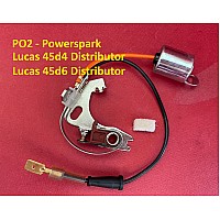 Powerspark Lucas 45D & 43D Distributor Points & Condenser Set   PO2-Powerspark