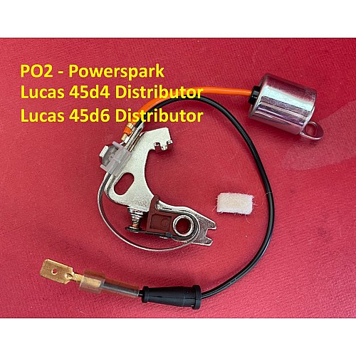 Powerspark Lucas 45D & 43D Distributor Points & Condenser Set   PO2-Powerspark