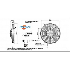 Revotec Comex High Power Fan - 14in (350mm) Puller-Suction-FAN0423HP